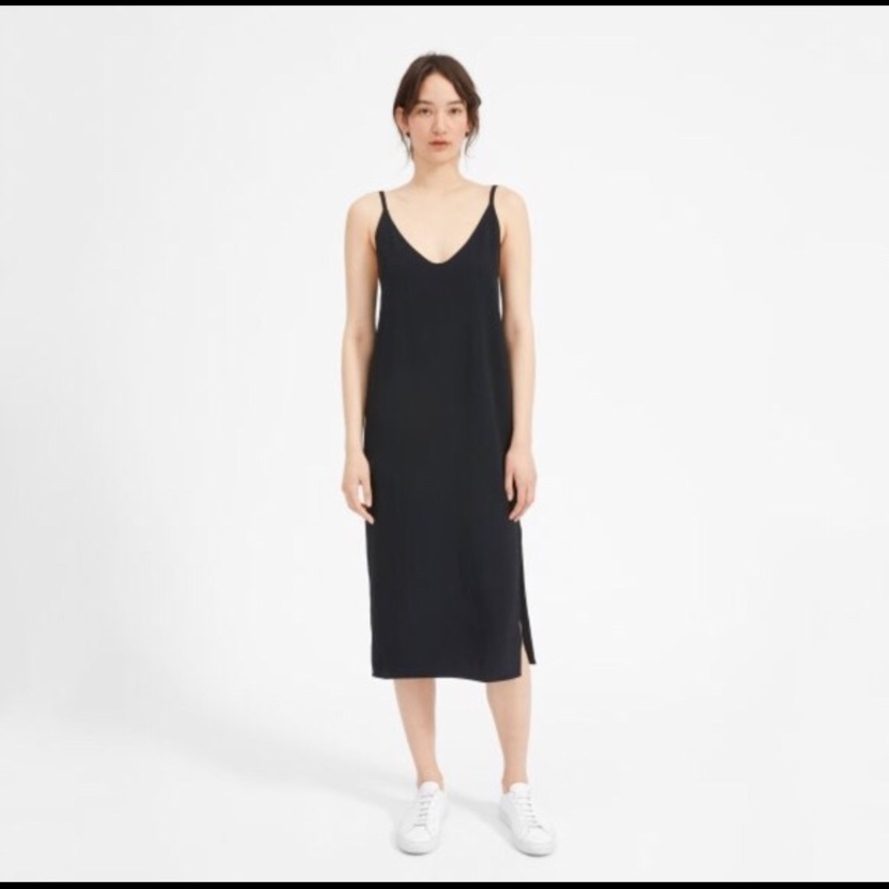 Everlane Japanese GoWeave Slip Dress - Black
